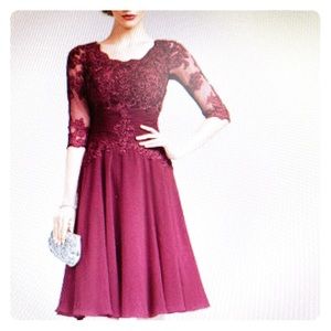 Stunning chiffon and lace cocktail dress